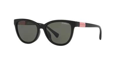 Miraflex MF1039 Kids' Sunglasses in M562 Black / Polarized Dark Green lens