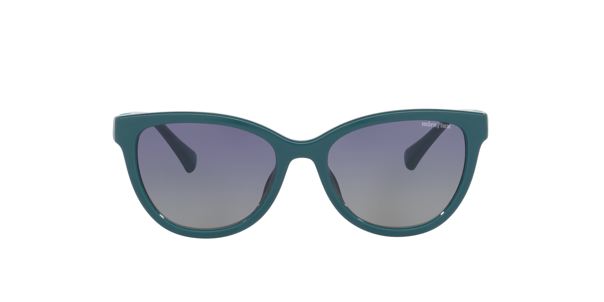 Miraflex MF1039 Kids' Sunglasses in N212 Dark Turquoise / Light Grey Gradient Dark Blue lens, front view