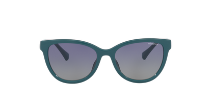 Miraflex MF1039 Kids' Sunglasses in N212 Dark Turquoise / Light Grey Gradient Dark Blue lens, front view