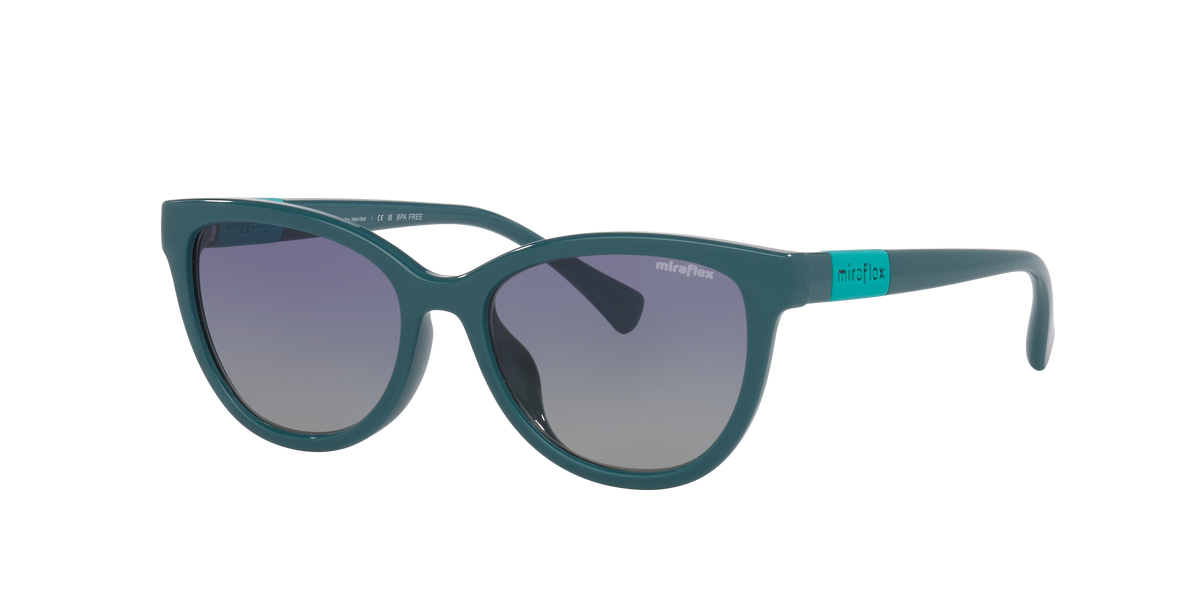 Miraflex MF1039 Kids' Sunglasses in N212 Dark Turquoise / Light Grey Gradient Dark Blue lens