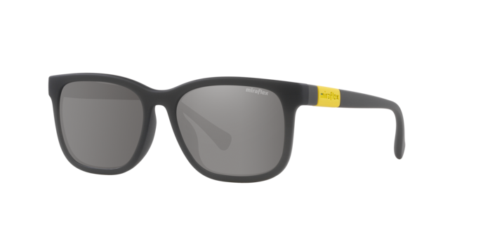 Miraflex MF1040 Kids' Sunglasses in M564 Matte Translucent Dark Grey / Blue Mirror White lens