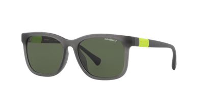 Miraflex MF1040 Kids' Sunglasses in M566 Matte Translucent Grey / Polarized Dark Green lens