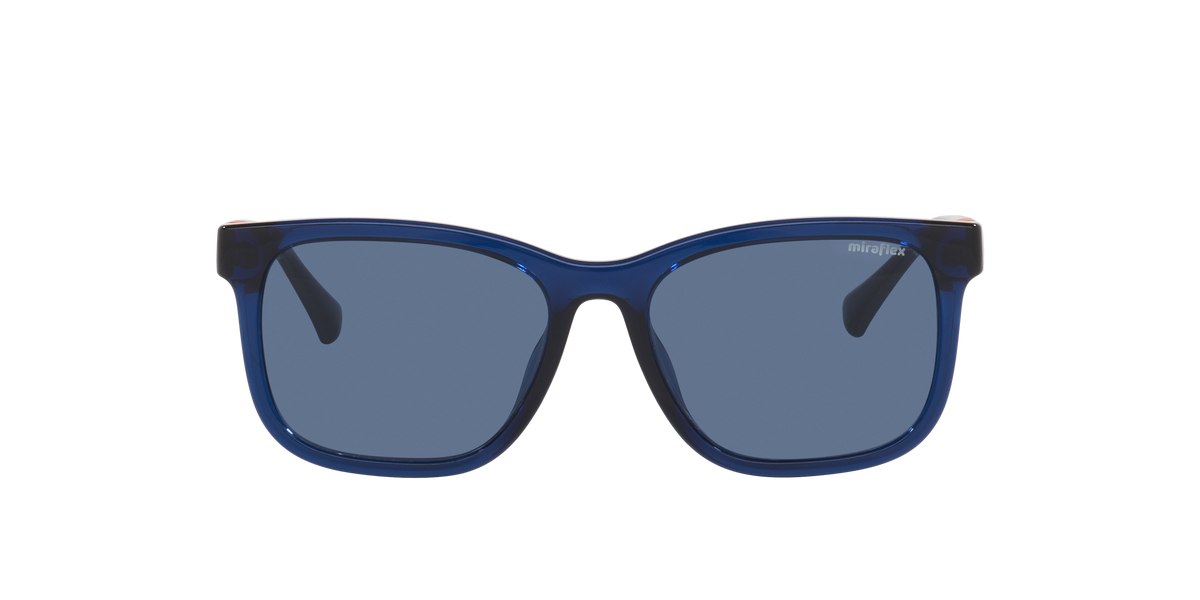 Miraflex MF1040 Kids' Sunglasses in N213 Transparent Navy Blue / Dark Blue lens, front view