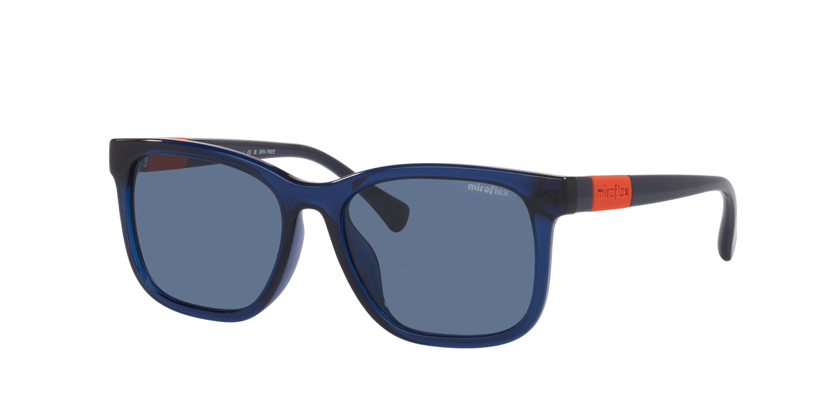 Miraflex MF1040 Kids' Sunglasses in N213 Transparent Navy Blue / Dark Blue lens