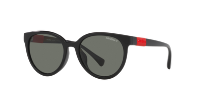 Miraflex MF1041 Kids' Sunglasses in M567 Black / Polarized Dark Green lens