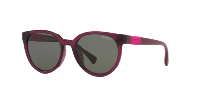 Miraflex MF1041 Kids' Sunglasses in M570 Translucent Burgundy / Polarized Dark Green lens