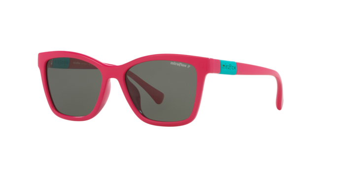Miraflex MF1042 Kids' Sunglasses in M571 Pink / Polarized Dark Green lens