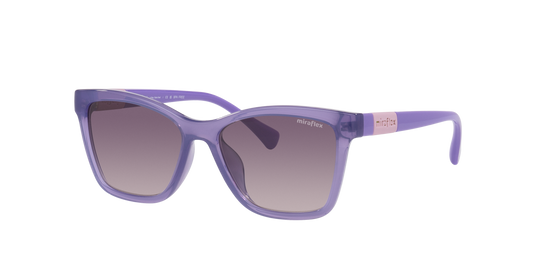 Miraflex MF1042 Kids' Sunglasses in N215 Translucent Purple / Pink Gradient Dark Grey lens