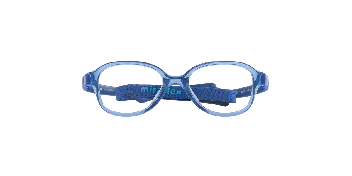 Miraflex MF4031 Kids' Glasses Frame in N235 Translucent Blue, front view