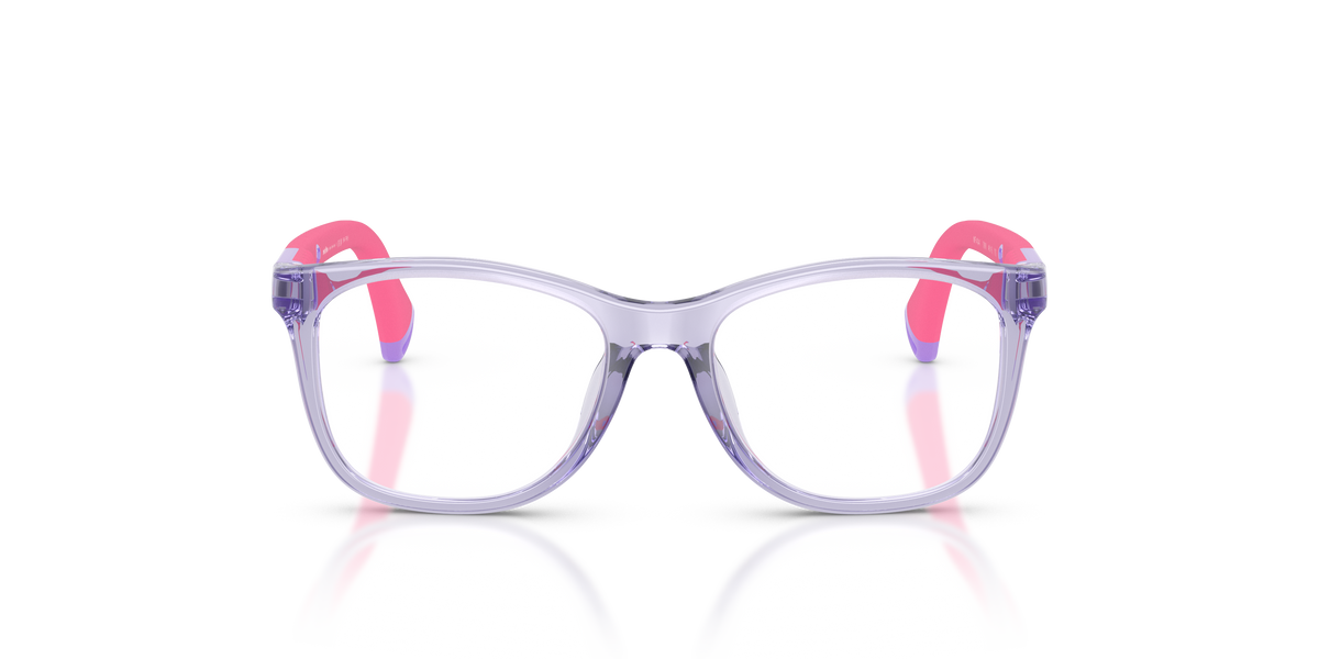 Miraflex MF4044 Kids' Glasses Frame in O807 Translucent Violet, front view