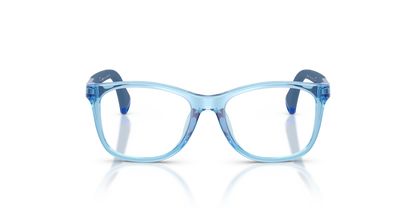 Miraflex MF4044 Kids' Glasses Frame in O808 Translucent Blue, front view