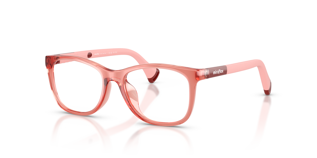 Miraflex MF4044 Kids' Glasses Frame in O809 Translucent Light Coral Orange