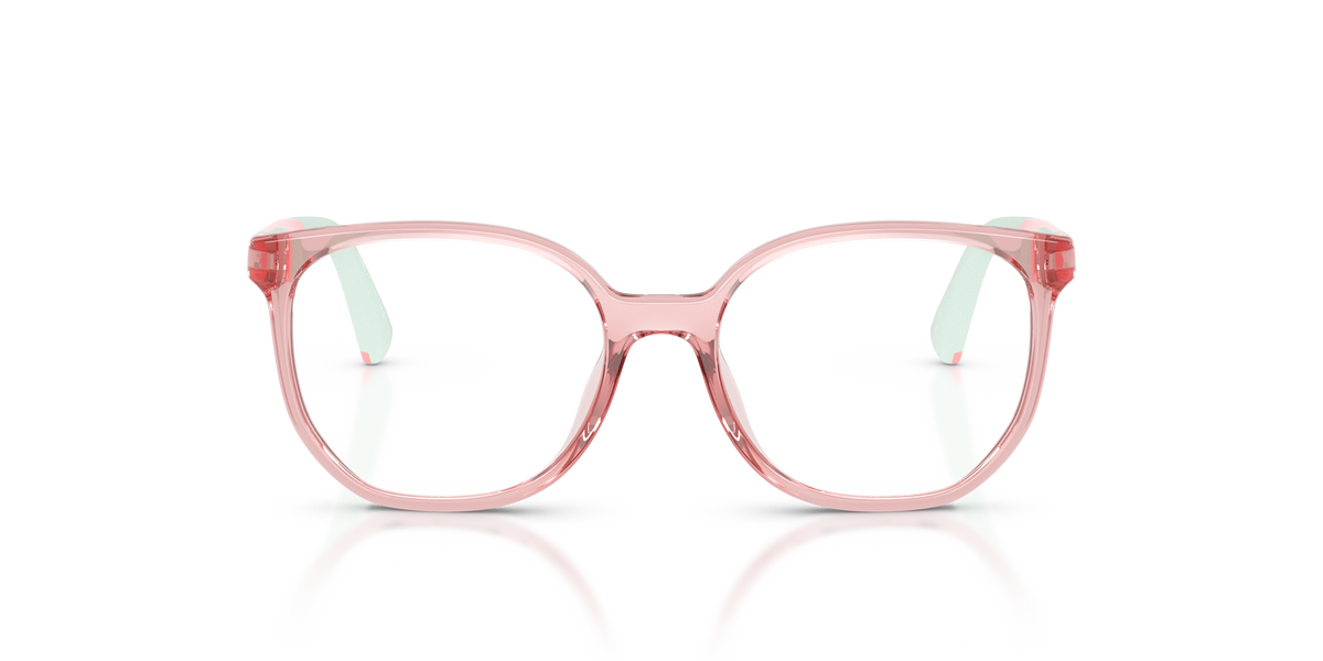 Miraflex MF4046 Kids' Glasses Frame in O814 Translucent Light Pink, front view