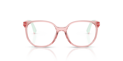 Miraflex MF4046 Kids' Glasses Frame in O814 Translucent Light Pink, front view