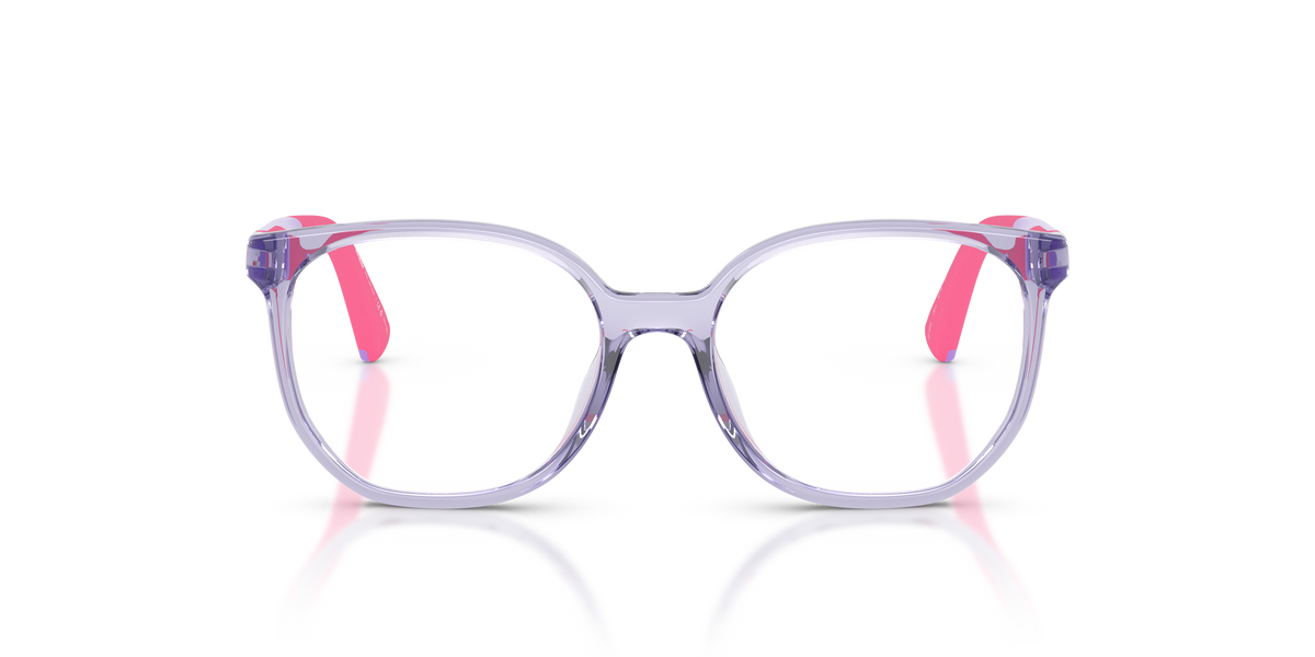 Miraflex MF4046 Kids' Glasses Frame in O815 Translucent Violet, front view