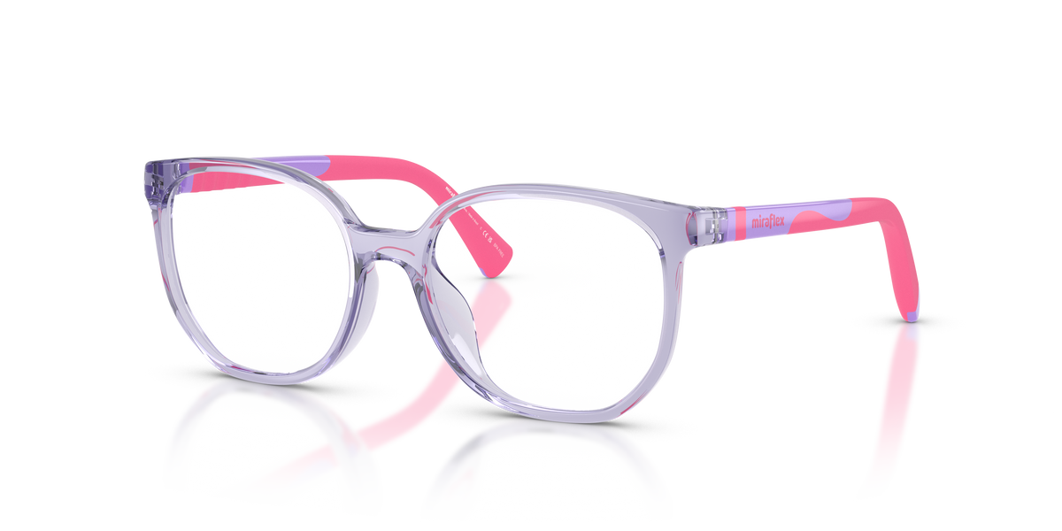 Miraflex MF4046 Kids' Glasses Frame in O815 Translucent Violet