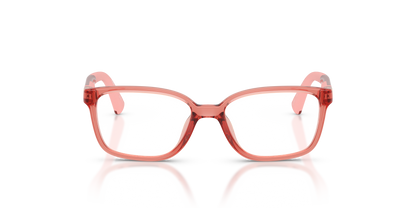 Miraflex MF4047 Kids' Glasses Frame in O821 Translucent Light Coral Orange, front view