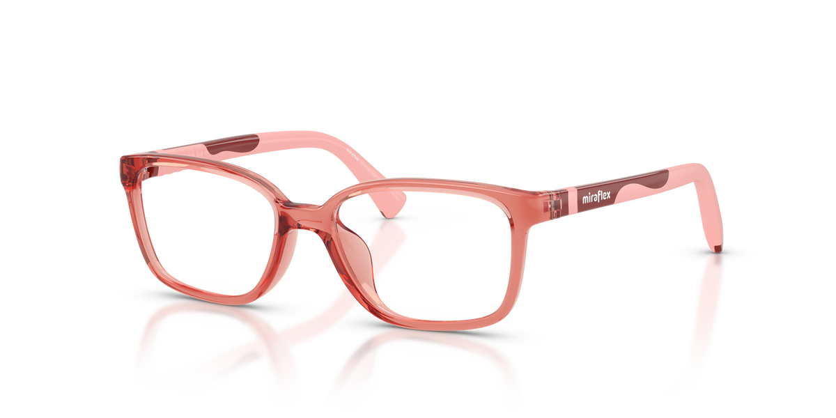 Miraflex MF4047 Kids' Glasses Frame in O821 Translucent Light Coral Orange