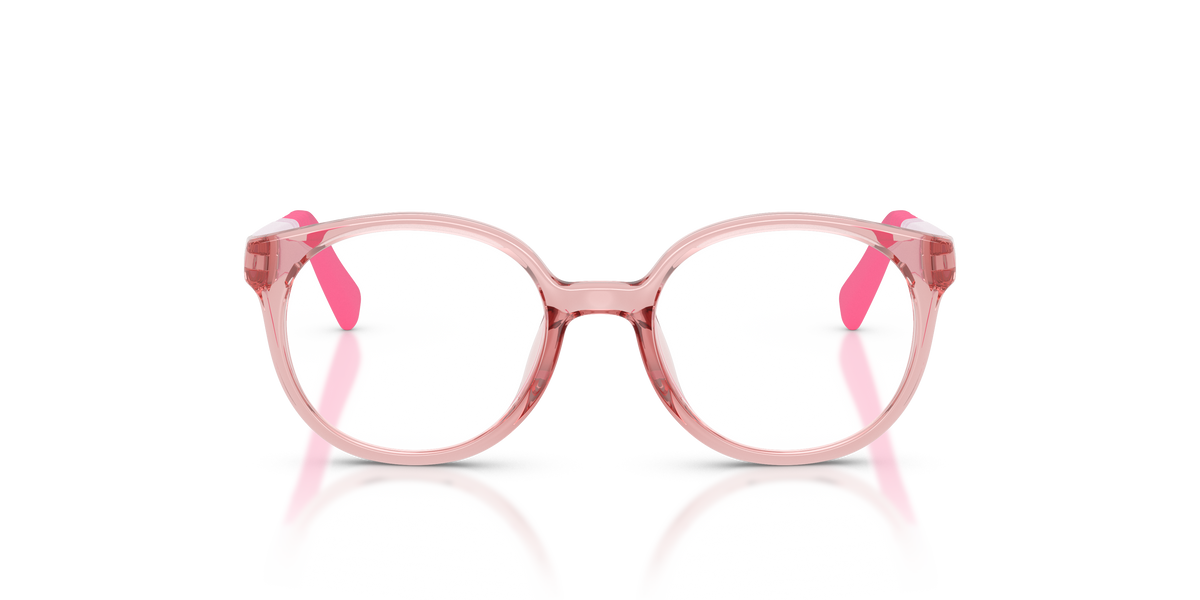 Miraflex MF4048 Kids' Glasses Frame in O823 Translucent Light Pink, front view