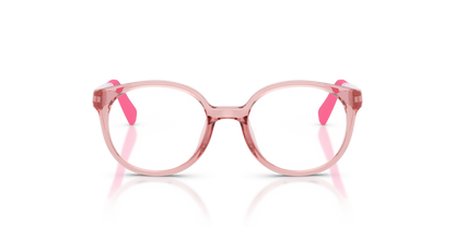 Miraflex MF4048 Kids' Glasses Frame in O823 Translucent Light Pink, front view