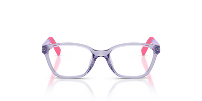 Miraflex MF4049 Kids' Glasses Frame in O827 Translucent Violet, front view