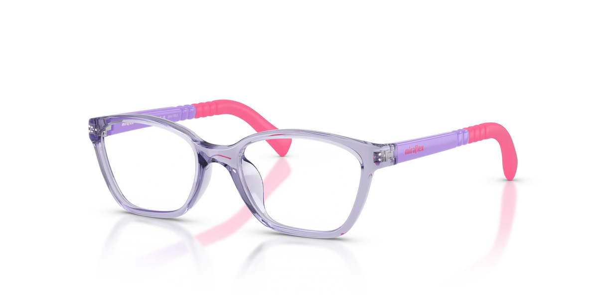 Miraflex MF4049 Kids' Glasses Frame in O827 Translucent Violet