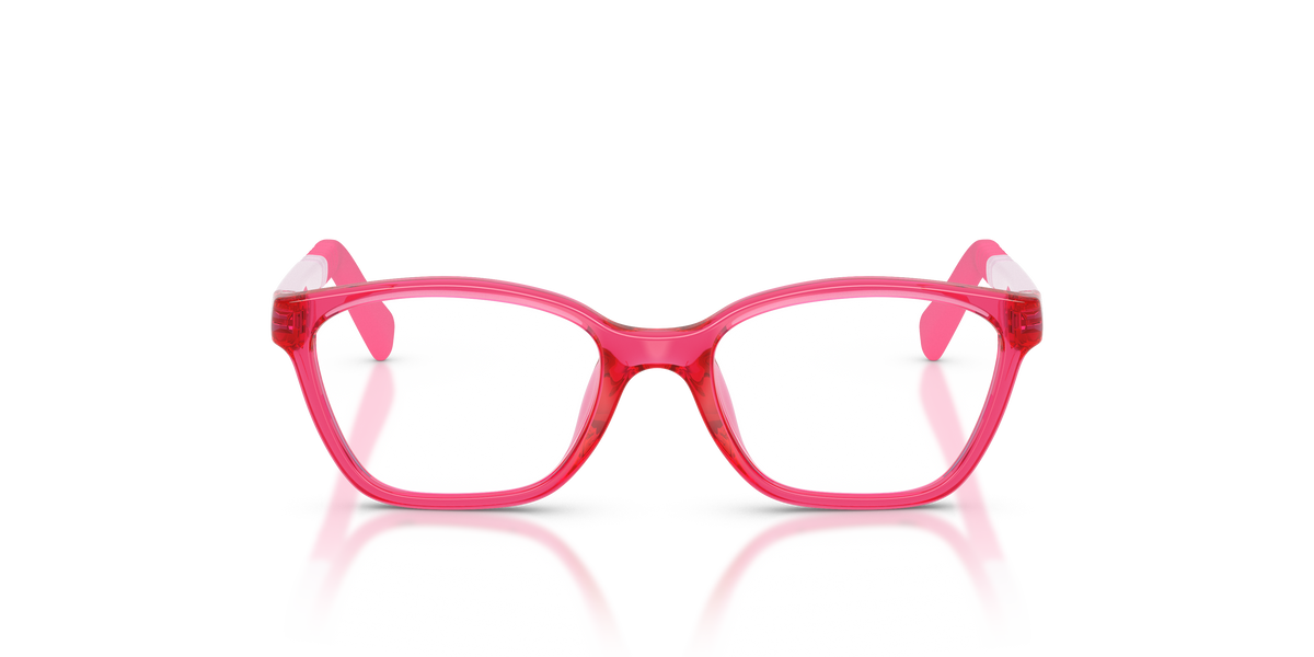 Miraflex MF4049 Kids' Glasses Frame in O828 Translucent Fuxia, front view