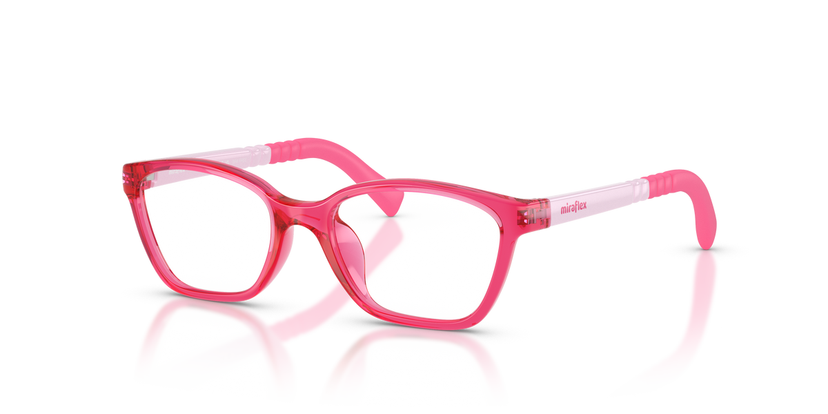 Miraflex MF4049 Kids' Glasses Frame in O828 Translucent Fuxia