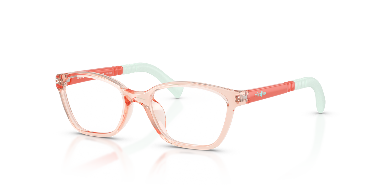 Miraflex MF4049 Kids' Glasses Frame in O829 Translucent Coral