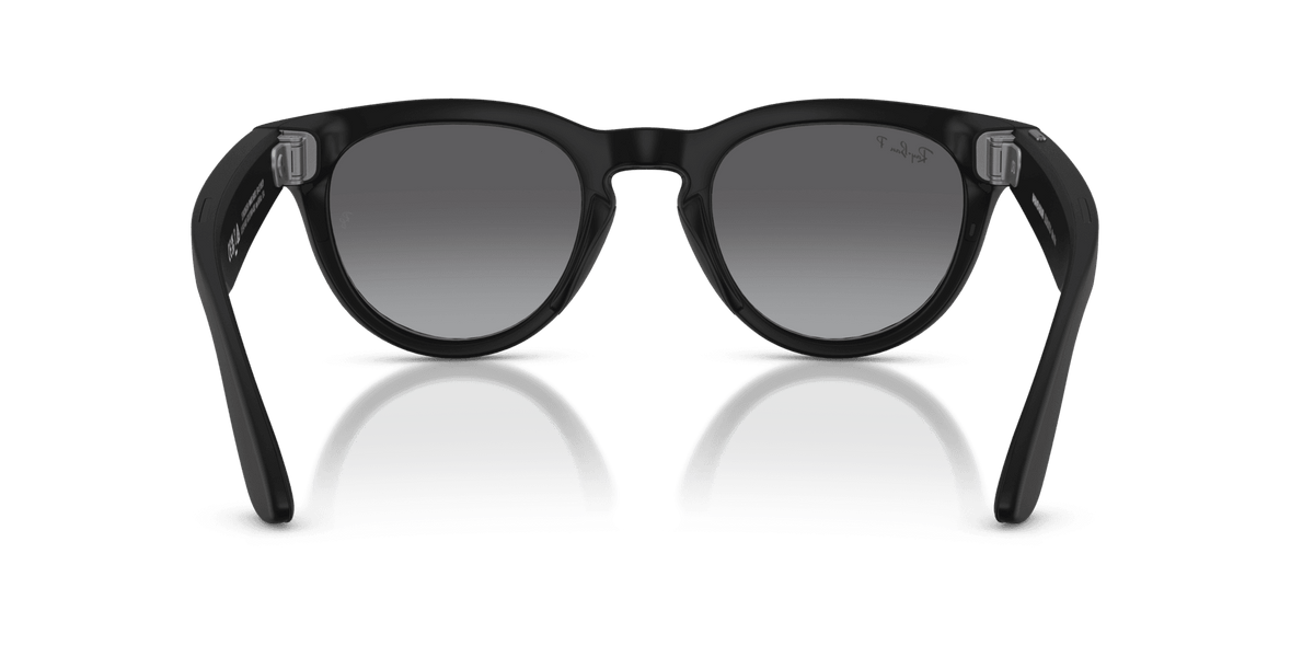 Ray-Ban Meta Headliner (Gen 2) AI smart glasses, matte black frame, Graphite Polarised lenses, view 4