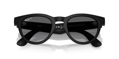Ray-Ban Meta Headliner (Gen 2) AI smart glasses, matte black frame, Graphite Polarised lenses, view 6