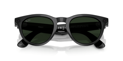 Ray-Ban Meta Headliner (Gen 2) AI smart glasses, shiny black frame, Graphite Green Transitions lenses, view 7