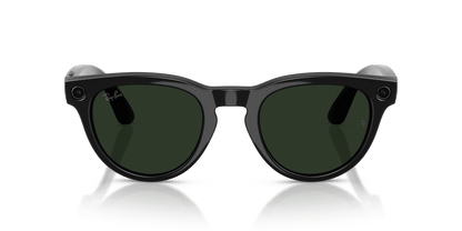 Ray-Ban Meta Headliner (Gen 2) AI smart glasses, shiny black frame, Graphite Green Transitions lenses, view 8