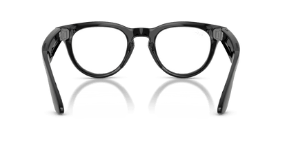 Ray-Ban Meta Headliner (Gen 2) AI smart glasses, shiny black frame, Graphite Green Transitions lenses, view 4