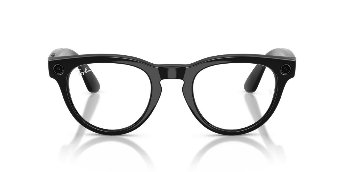 Ray-Ban Meta Headliner (Gen 2) AI smart glasses, shiny black frame, Graphite Green Transitions lenses, view 2