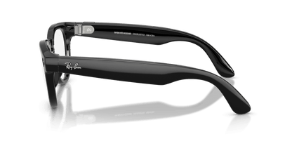 Ray-Ban Meta Headliner (Gen 2) AI smart glasses, shiny black frame, Graphite Green Transitions lenses, view 3