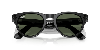 Ray-Ban Meta Headliner (Gen 2) AI smart glasses, shiny black frame, G-15 Green lenses, view 6