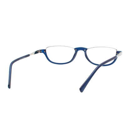 Esperto Saturn Blue blue cut reading glasses, back view