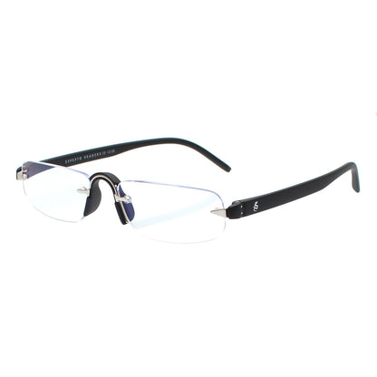 Esperto Jupiter Black rimless blue cut reading glasses, view 5