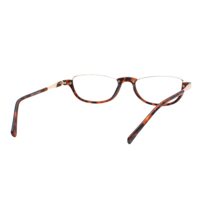 Esperto Saturn Brown blue cut reading glasses, back view