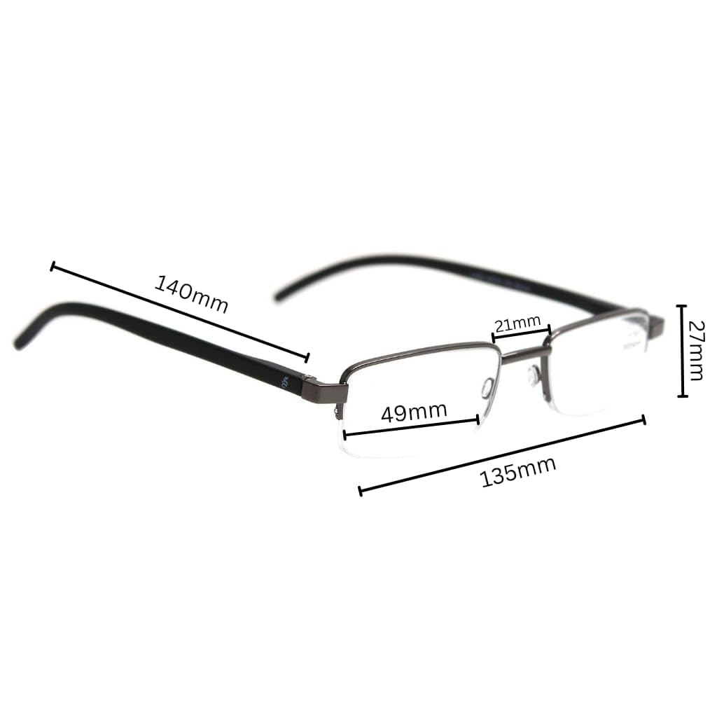 Esperto Lake Metallic Black reading glasses, view 4