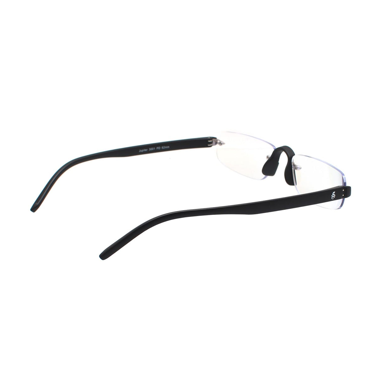 Esperto Jupiter Black rimless blue cut reading glasses, view 8
