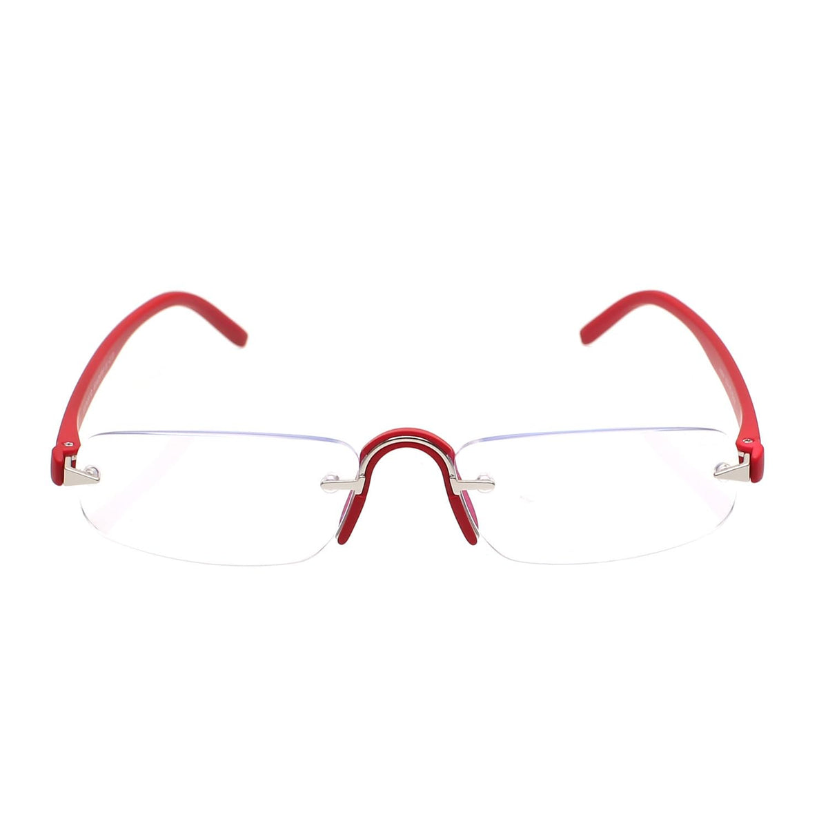 Esperto Jupiter Red rimless blue cut reading glasses, view 3