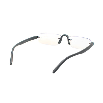 Esperto Jupiter Gray rimless blue cut reading glasses, view 9