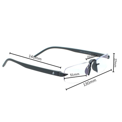 Esperto Jupiter Gray rimless blue cut reading glasses, view 4
