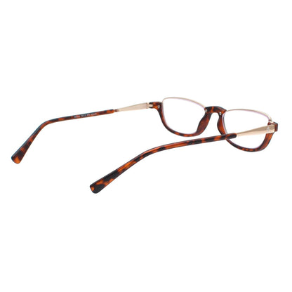 Esperto Saturn Brown blue cut reading glasses, side view