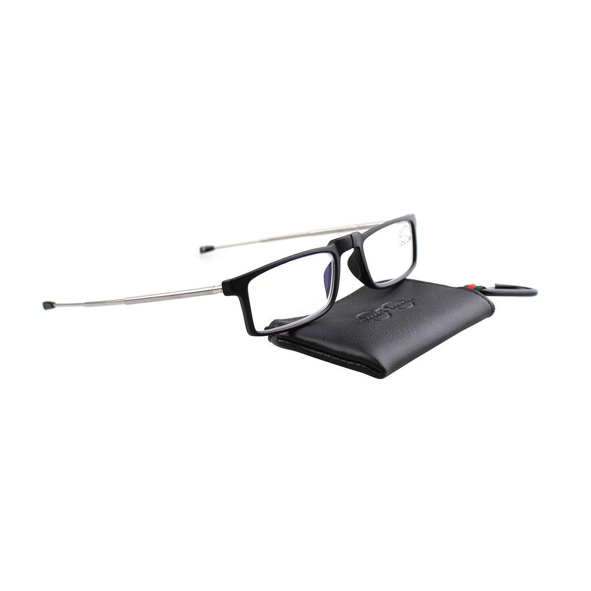 Esperto Earth Black reading glasses with case