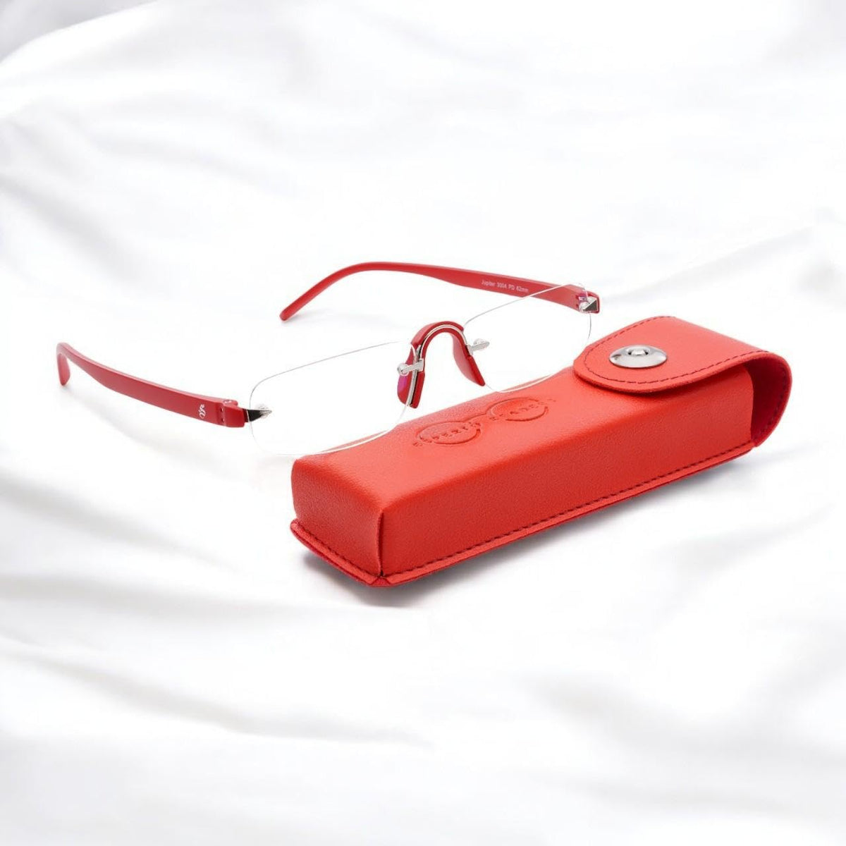 Esperto Jupiter Red rimless blue cut reading glasses, view 7