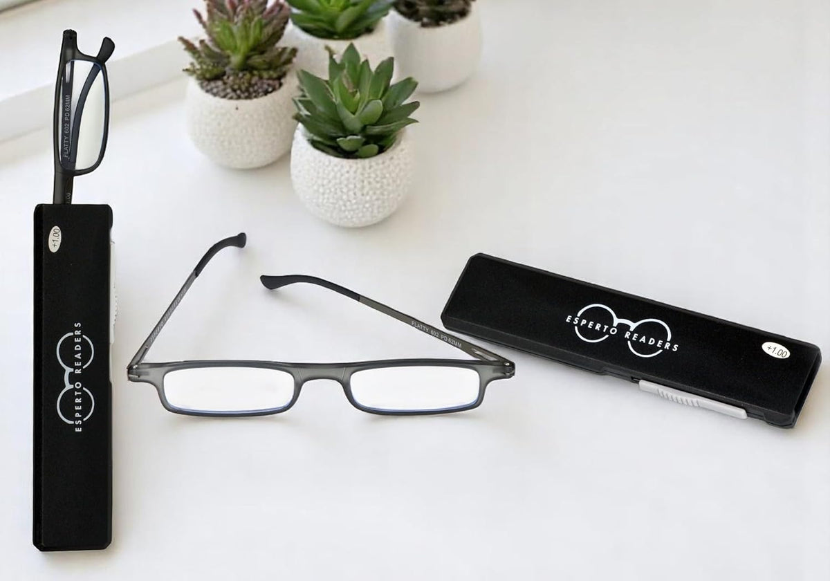 Esperto Flatty Gray reading glasses, view 4