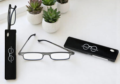Esperto Flatty Gray reading glasses, view 4